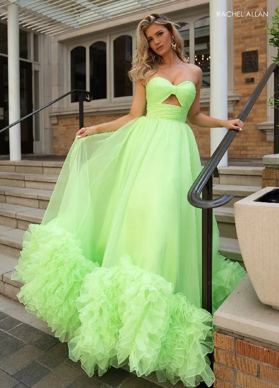 Formal Dress for QuinceañerasOrganza Strapless Ruffled Gown by Rachel Allan 70820