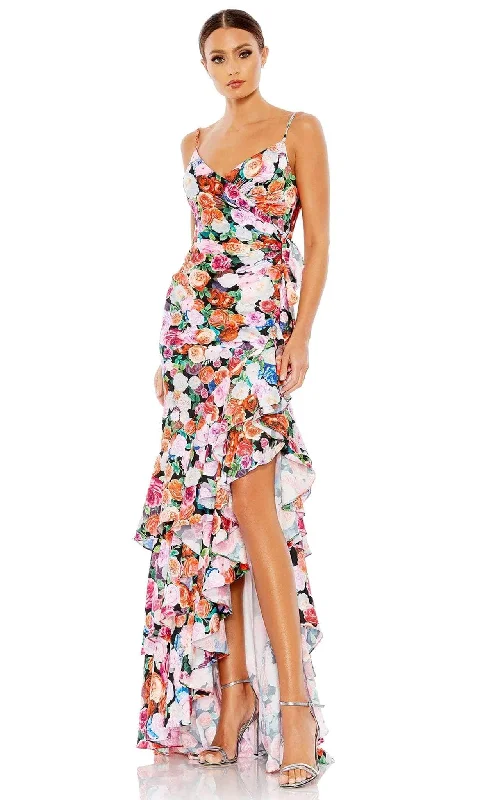 prom dresses for tall girlsMac Duggal 68075 - Floral Sleeveless Prom Dress