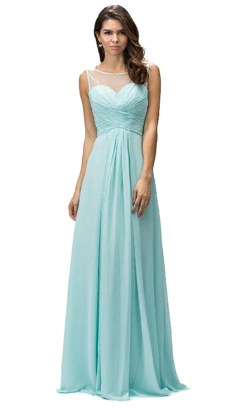 prom dress alterationsDancing Queen 9202 - Illusion Bateau Chiffon Prom Dress