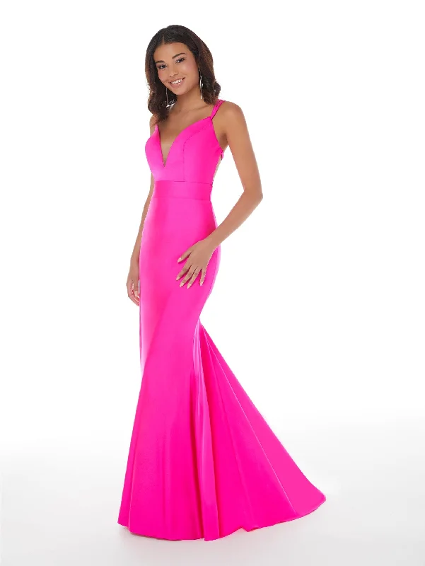 Formal Dress for ConcertsSpandex Fitted Strappy Back Gown by Studio 17 12870