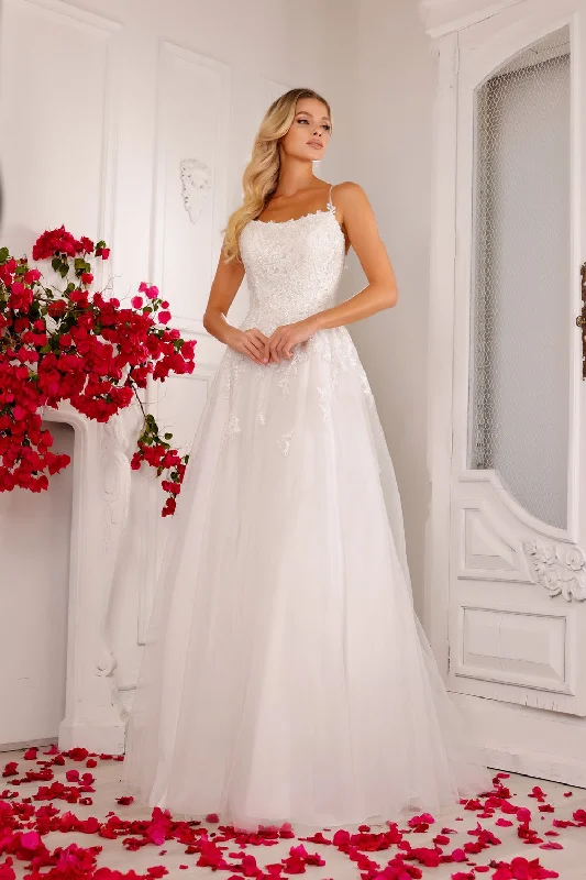 Formal Dress for International EventsSleeveless Lace Tulle Bridal Gown by Abby Lane 97141