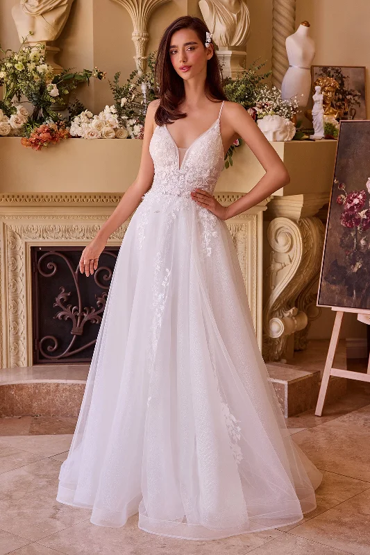 Formal Dress for Awards CeremoniesApplique Sleeveless Tulle Bridal Gown by Ladivine CD792W