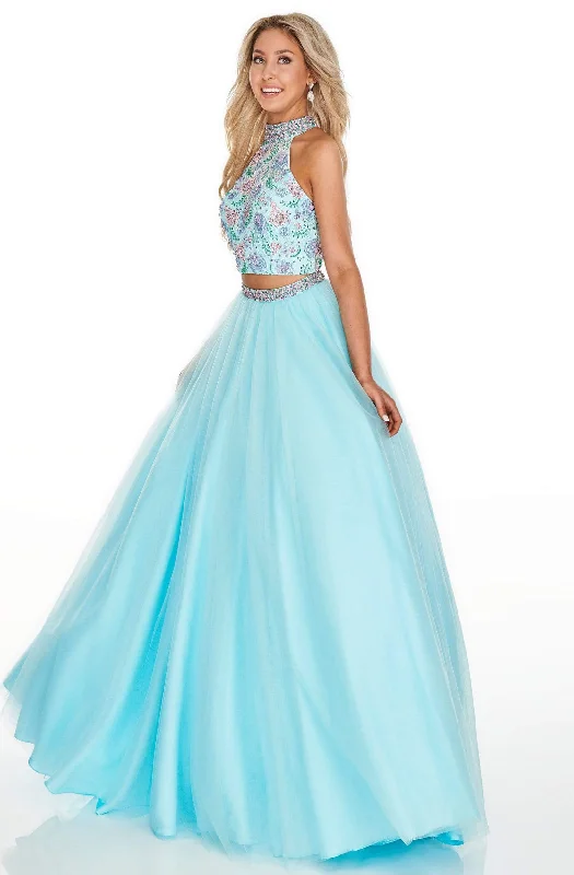 convertible prom dressesRachel Allan Prom - 7066 Floral Two Piece High Halter Ballgown