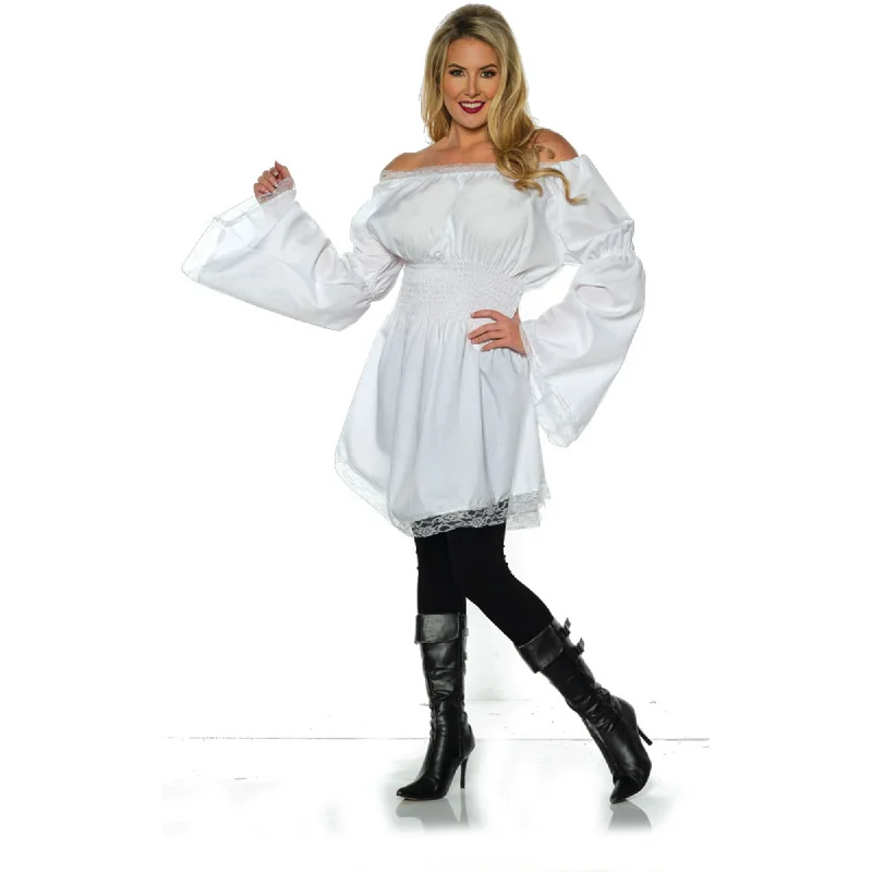 women's tops for those who want to add a pop of color to their outfitsWomen's Versatile White Medieval Peasant Shirt | 1 ct