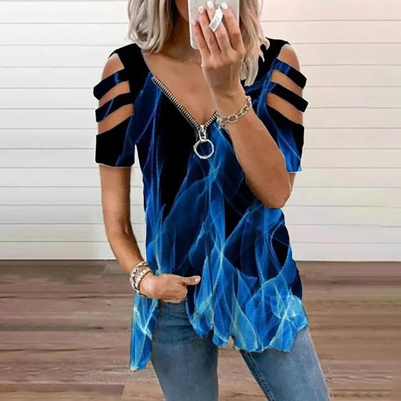 striped women's topsJulia Fashion - Summer Women Fashion Casual Tshirts