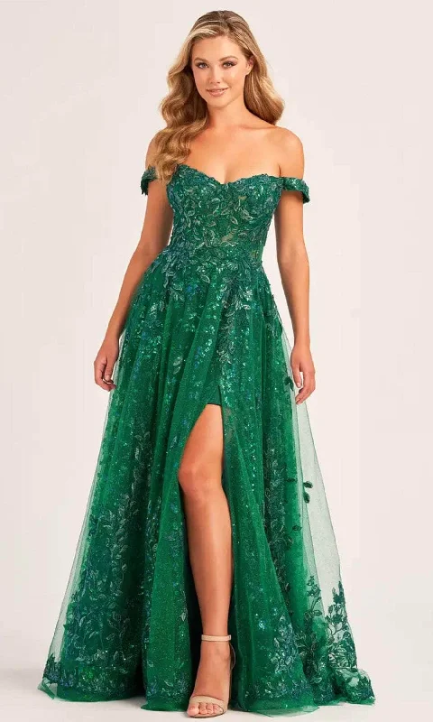 high-low prom dressesEllie Wilde EW35116 - Lace Applique A-Line Prom Gown