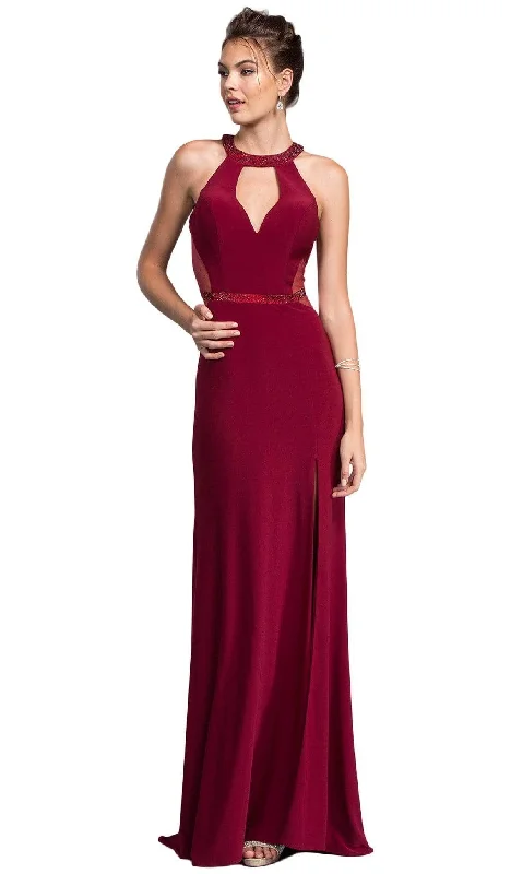 long prom dressesAspeed Design - Ornate Halter Sheath Prom Dress