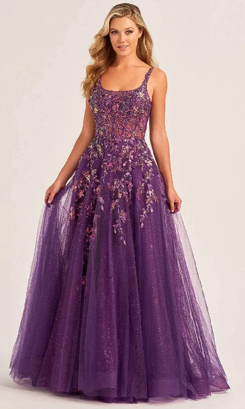 cap sleeve prom dressesEllie Wilde EW35242 - Embroidered Sleeveless A-Line Prom Gown