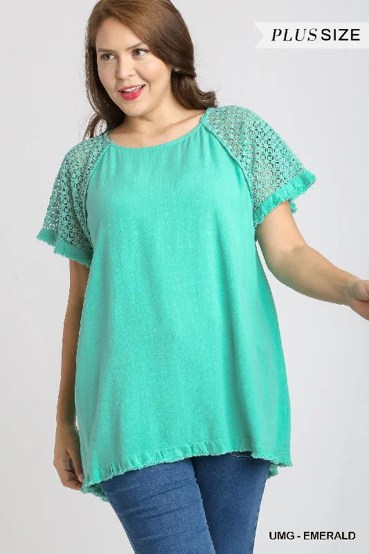 women's tops for those who want to elevate their everyday wear with chic and elegant piecesLinen Crochet Top