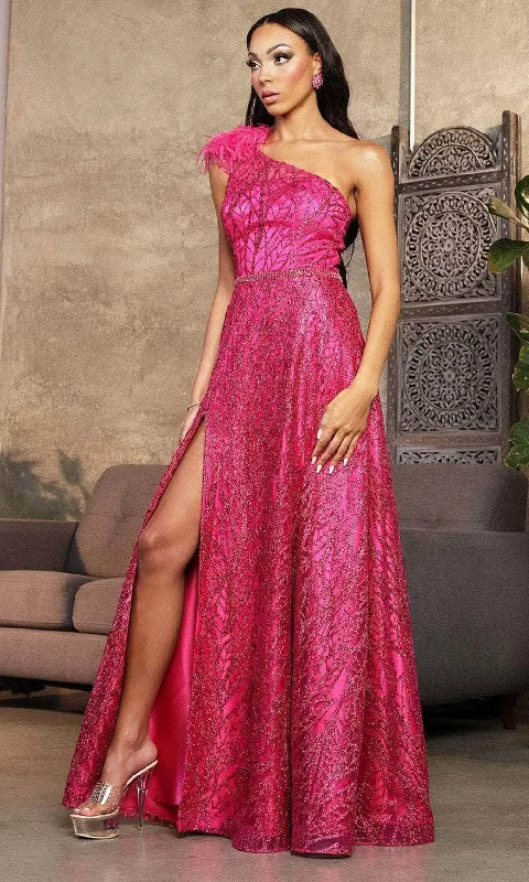 budget-friendly prom dressesMay Queen MQ2024 - One Shoulder A-Line Prom Gown