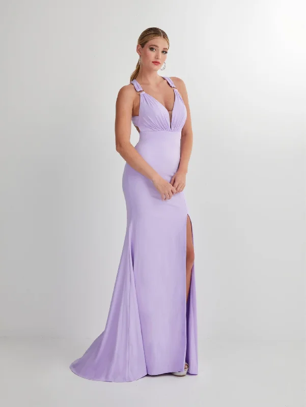 Formal Dress for Science AwardsFitted Spandex Sleeveless Slit Gown by Studio 17 12897