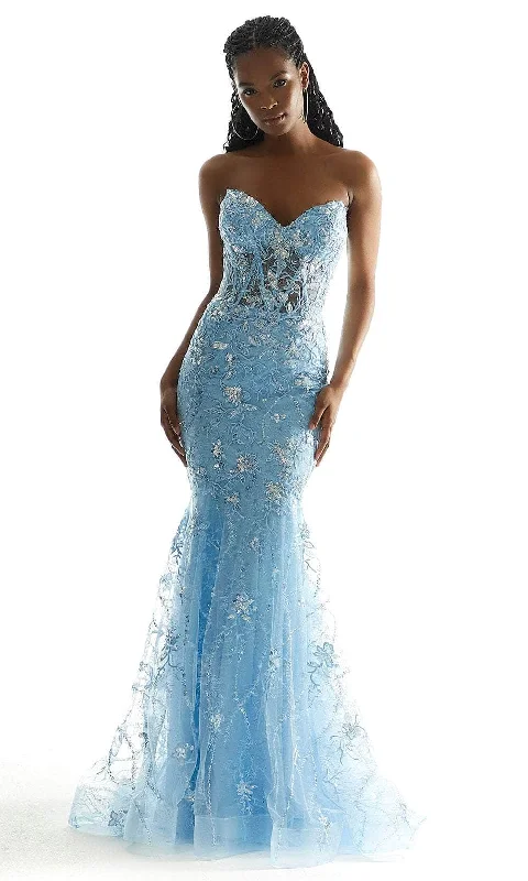 budget-friendly prom dressesMori Lee 49053 - Sequin Embroidery Prom Dress