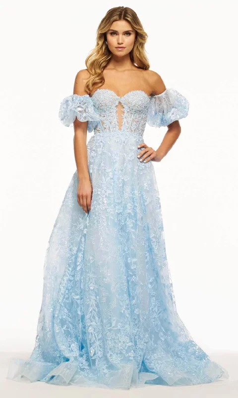 modern prom dressesSherri Hill 56073 - Puff Sleeve Sweetheart Prom Gown