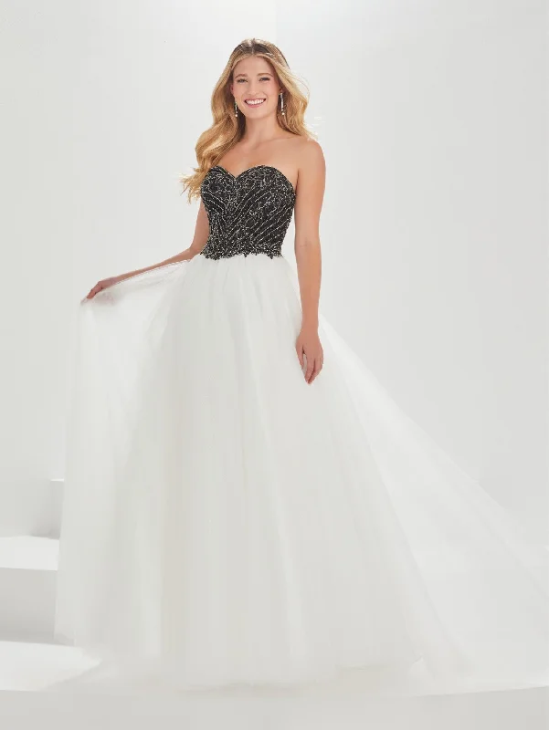 Formal Dress for Emmy AwardsBeaded Tulle Strapless A-line Gown by Tiffany Designs 16010