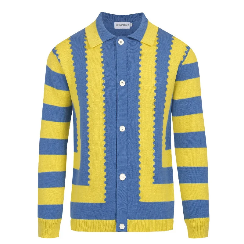 women's tops for those who want to stay updated with the latest fashion trendsMen's blue vintage 60s cardigan top