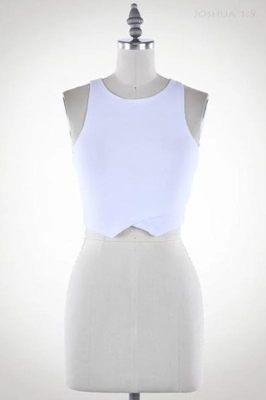 women's tops for those who want to elevate their everyday wear with chic and elegant piecesRacerBack Crop Top