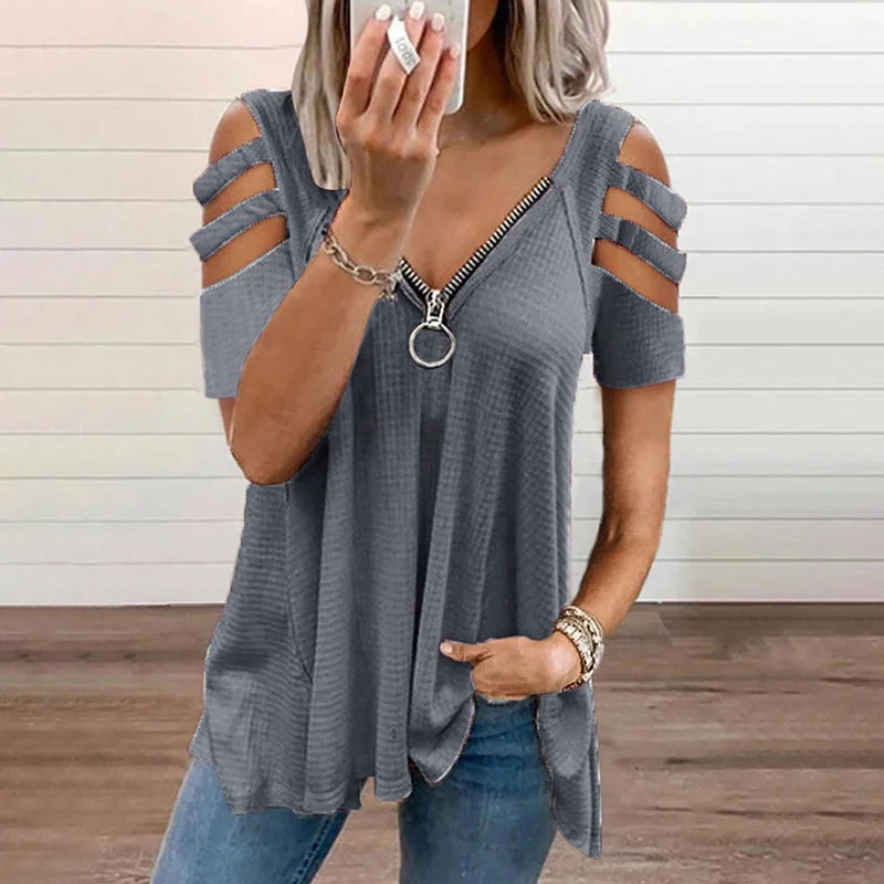 women's tops for those who want to wear versatile pieces that can be dressed up or downJulia Fashion - Summer Women Fashion Casual Tshirts