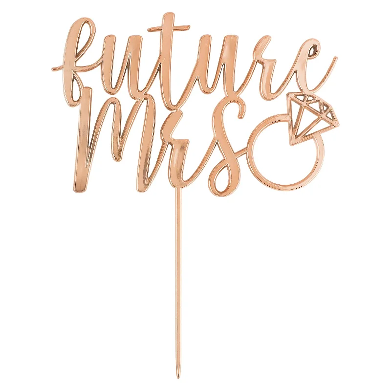 women's tops for casual FridaysRose Gold Future Mrs. Cake Topper | 1ct