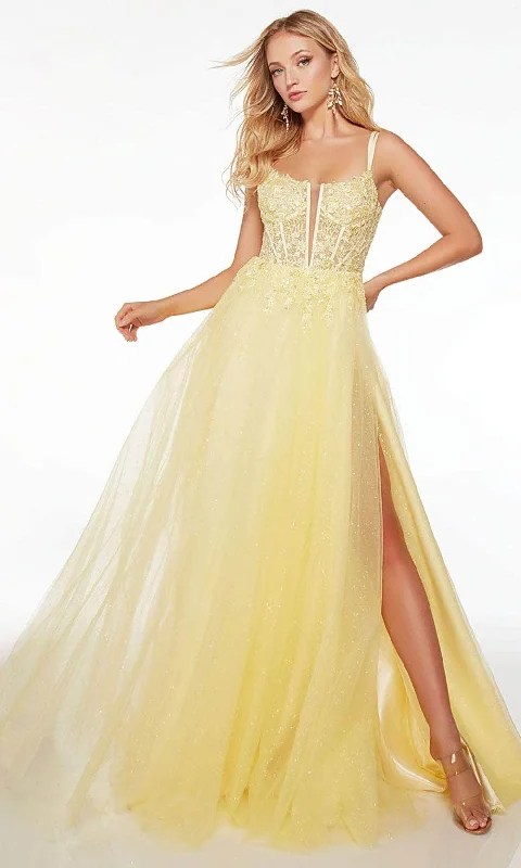 A-line prom dressesAlyce Paris 61513 - Embroidered Sleeveless A-line Prom Dress