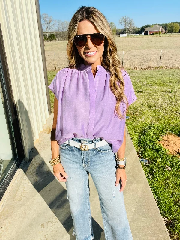 silk women's topsLUCKY LAVENDER TOP--RESTOCK ALERT