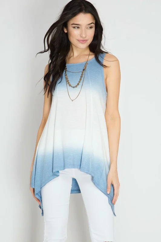 women's tops for those who want to wear pieces that are both functional and fashionableOmbre Dip Dye Tunic Top