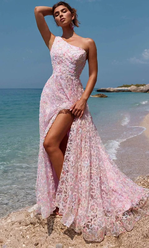 prom dresses with pocketsBlush by Alexia Designs 12129 - Floral Appliqued A-Line Prom Gown