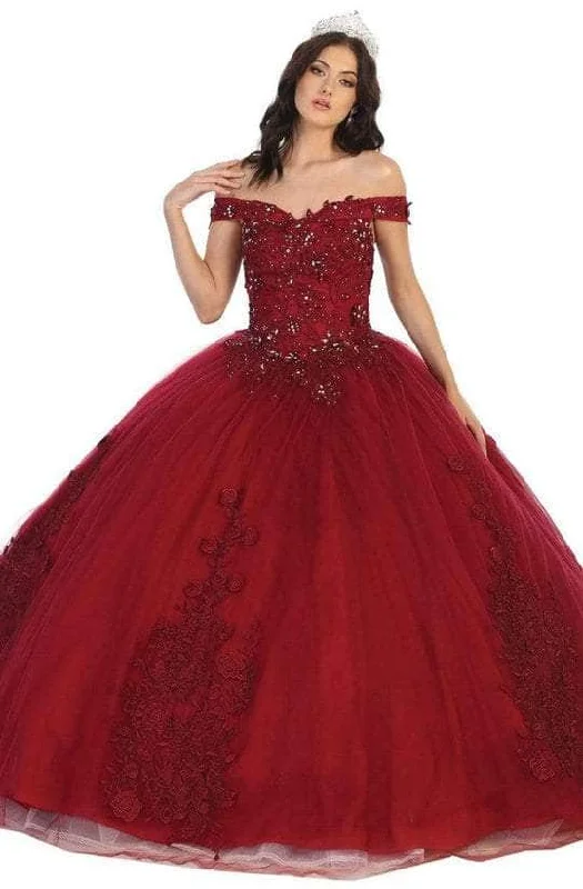 prom dress inspiration galleriesMay Queen - Floral Appliqued Prom Ballgown LK136