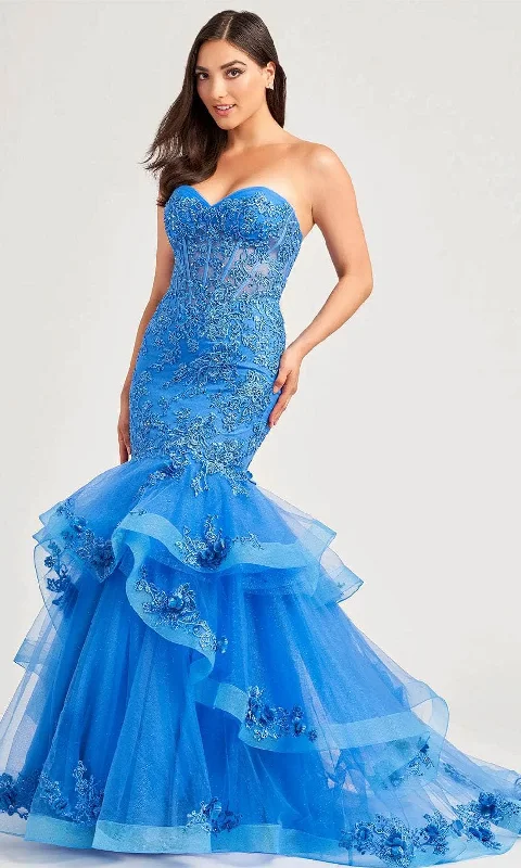 mini prom dressesEllie Wilde EW35239 - Corset Bodice Sweetheart Neck Prom Gown