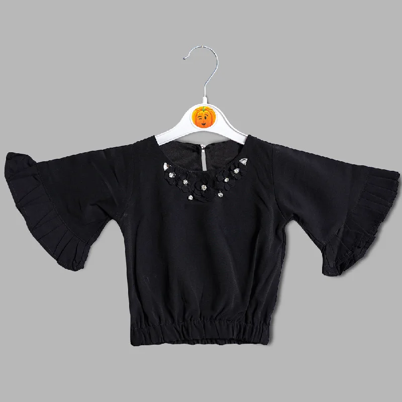 luxury women's topsTop for Kids with Bell Shape Sleeves