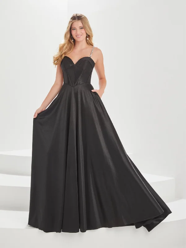 Formal Dress Alterations Near MeCorset Sheer Back A-line Gown by Tiffany Designs 16014