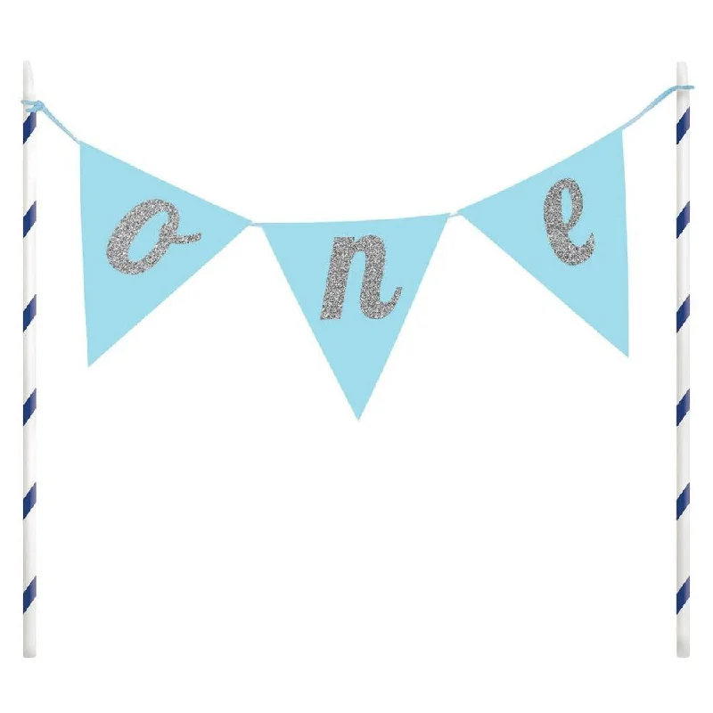 women's tops for fashion-conscious professionalsBlue One Pennant Cake Topper