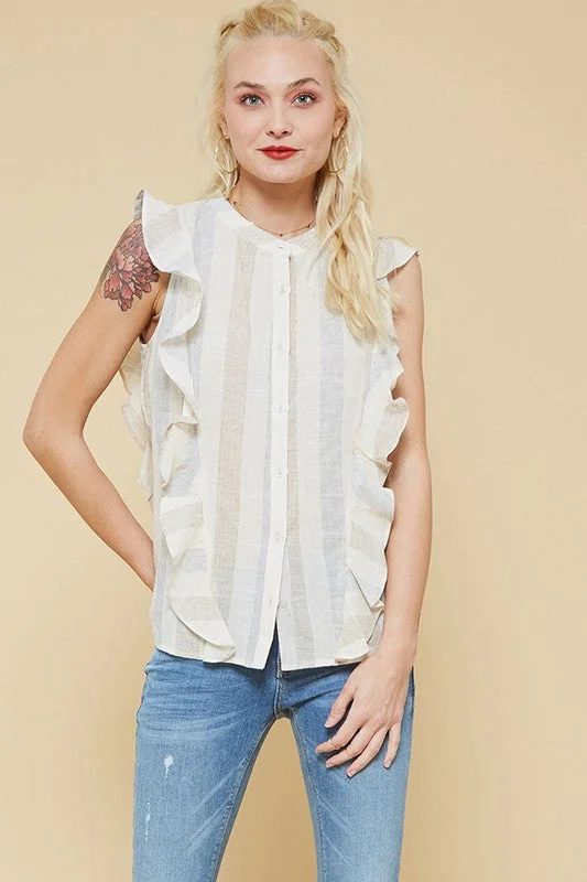 women's tops for those who want to create outfits that are both trendy and timelessStriped Button Down Shirt