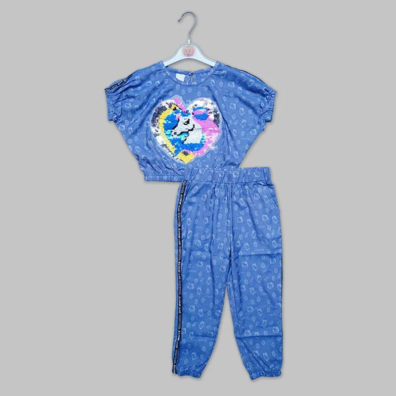 women's tops for those who want to add a touch of elegance and sophistication to their everyday wearDark Blue Tie Dye T-shirt And Pant Set For Kids