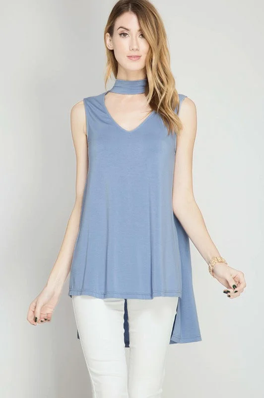 women's tops that offer a perfect blend of style, comfort, and affordabilityHi Low Top W/ Choker