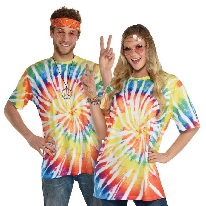 women's tops for those who want to stay warm and stylish during colder weatherAdult 60s Hippy Tie-Dye T-Shirt