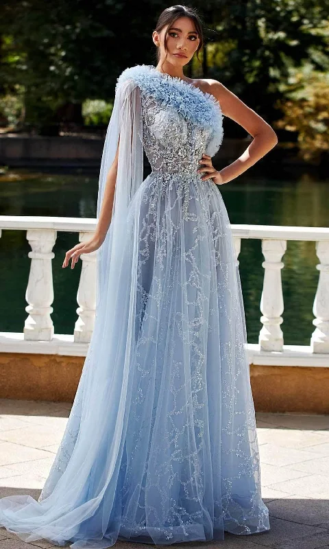 prom dresses with pocketsMNM Couture K3924 - One Shoulder Beaded Prom Gown