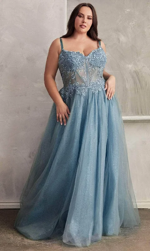 ready-to-wear prom dressesCinderella Divine C150C - A-Line with Embroidery Prom Dress