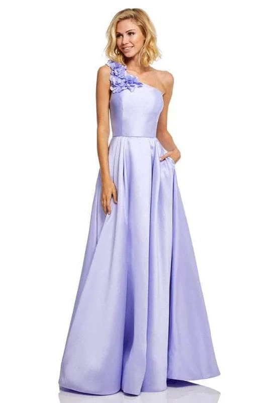 ball gown prom dressesSherri Hill - Asymmetric A-Line Prom Dress 52720 - 1 pc Lilac In Size 18 Available