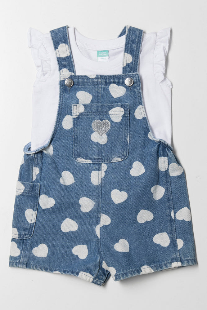 women's tops for those who love to experiment with fashionDungaree And T-Shirt Set Blue